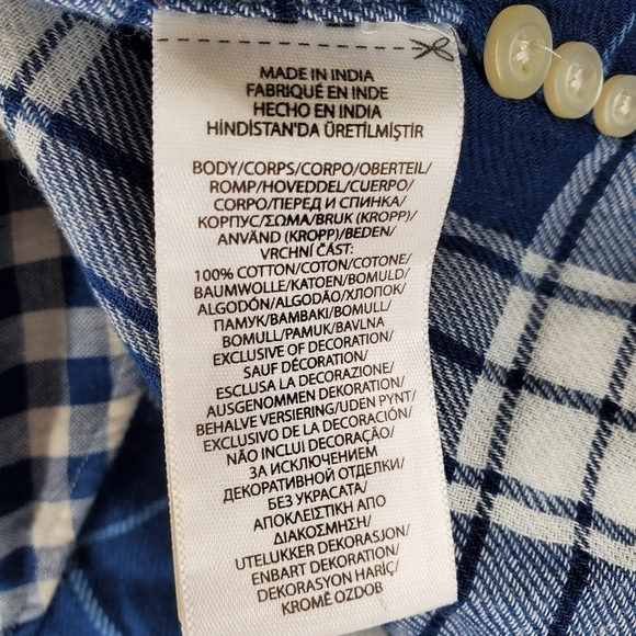 Ralph Lauren Shirt Mens M Blue Gray Gingham Check Button Down Classic Fit Cotton - Picture 8 of 15